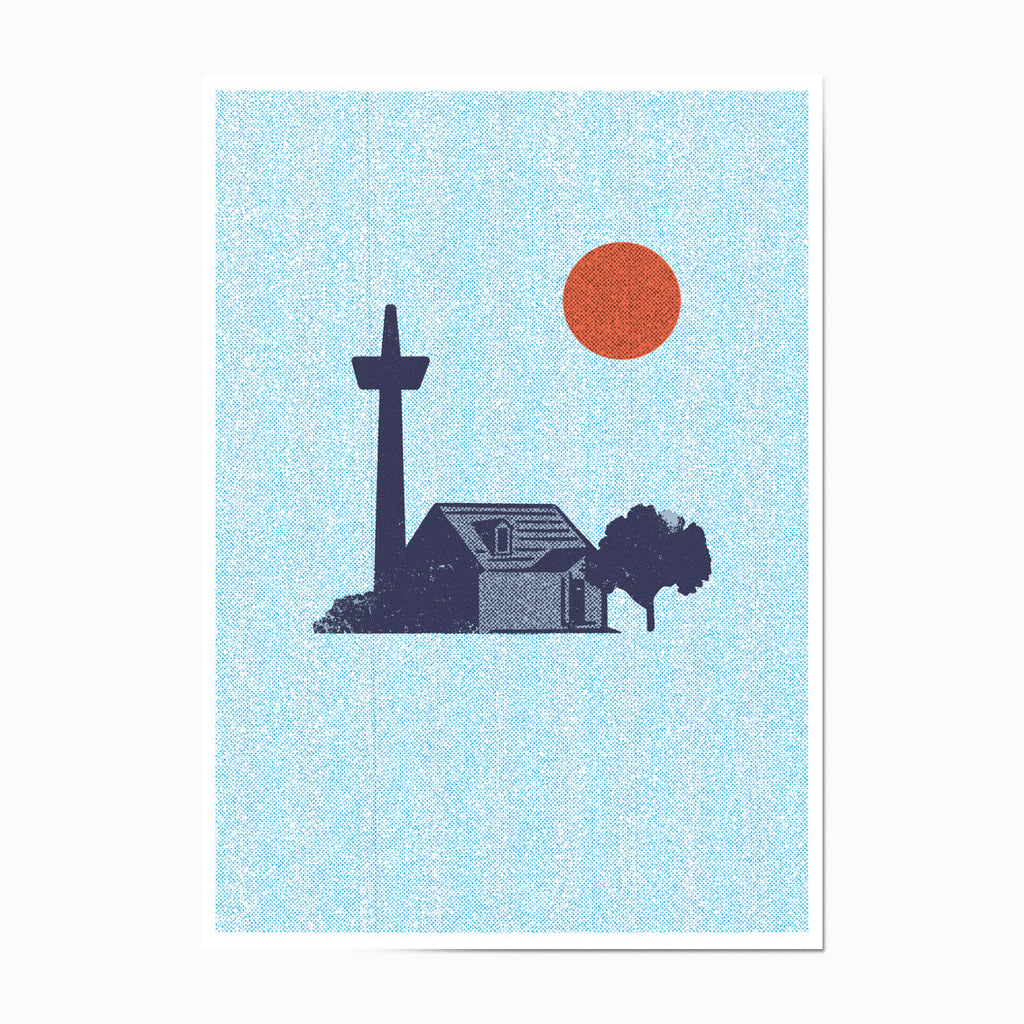 Colonius Blau/Orange Poster